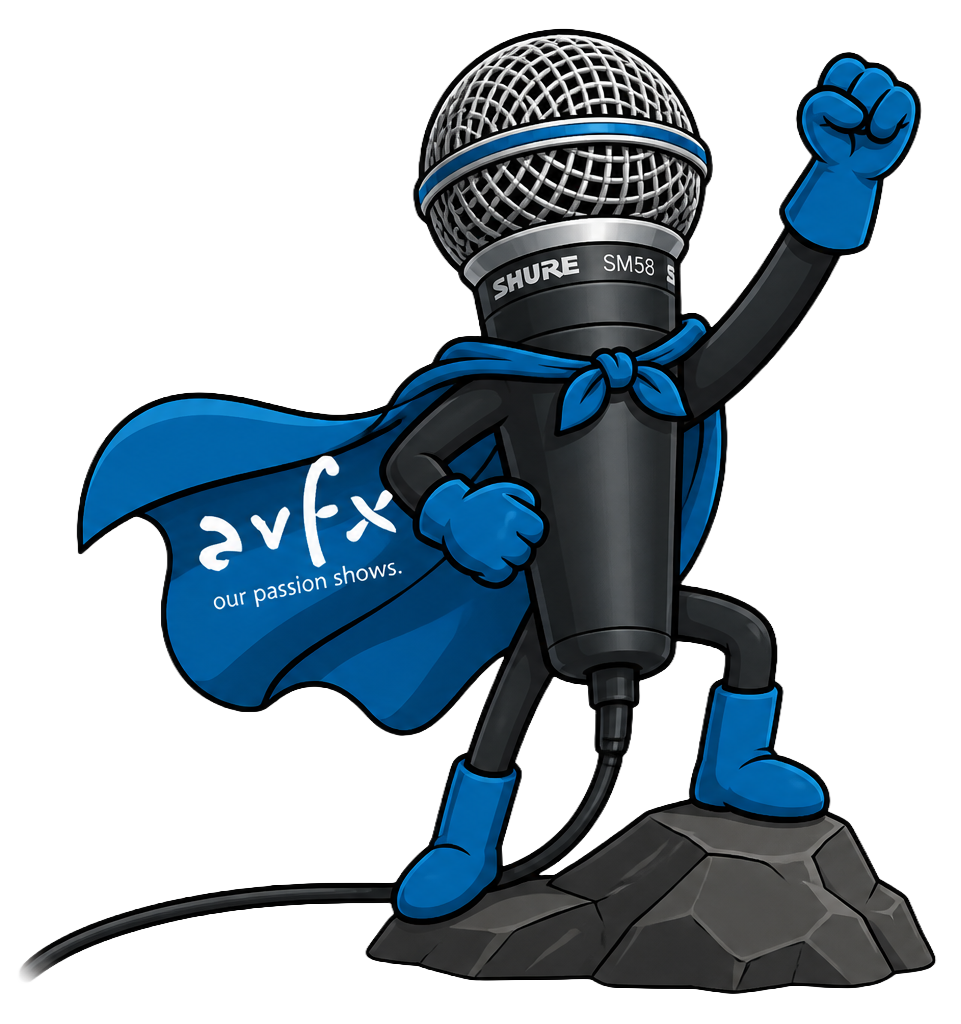 AVFX microphone mascot